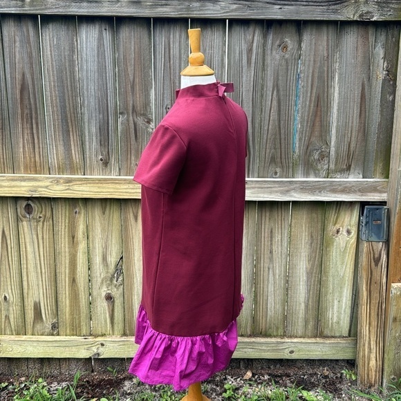 STAUD ‘Diam’ mock neck dress with ruffle hem, size Large - Picture 5 of 9